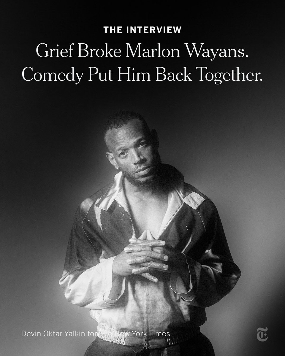 “I lost 58 people that I loved in a matter of three years. It felt, like, biblical.” The comedian Marlon Wayans talks about working through loss — including the death of his parents — by finding humor in everything, in the latest edition of The Interview. nyti.ms/44rNxed