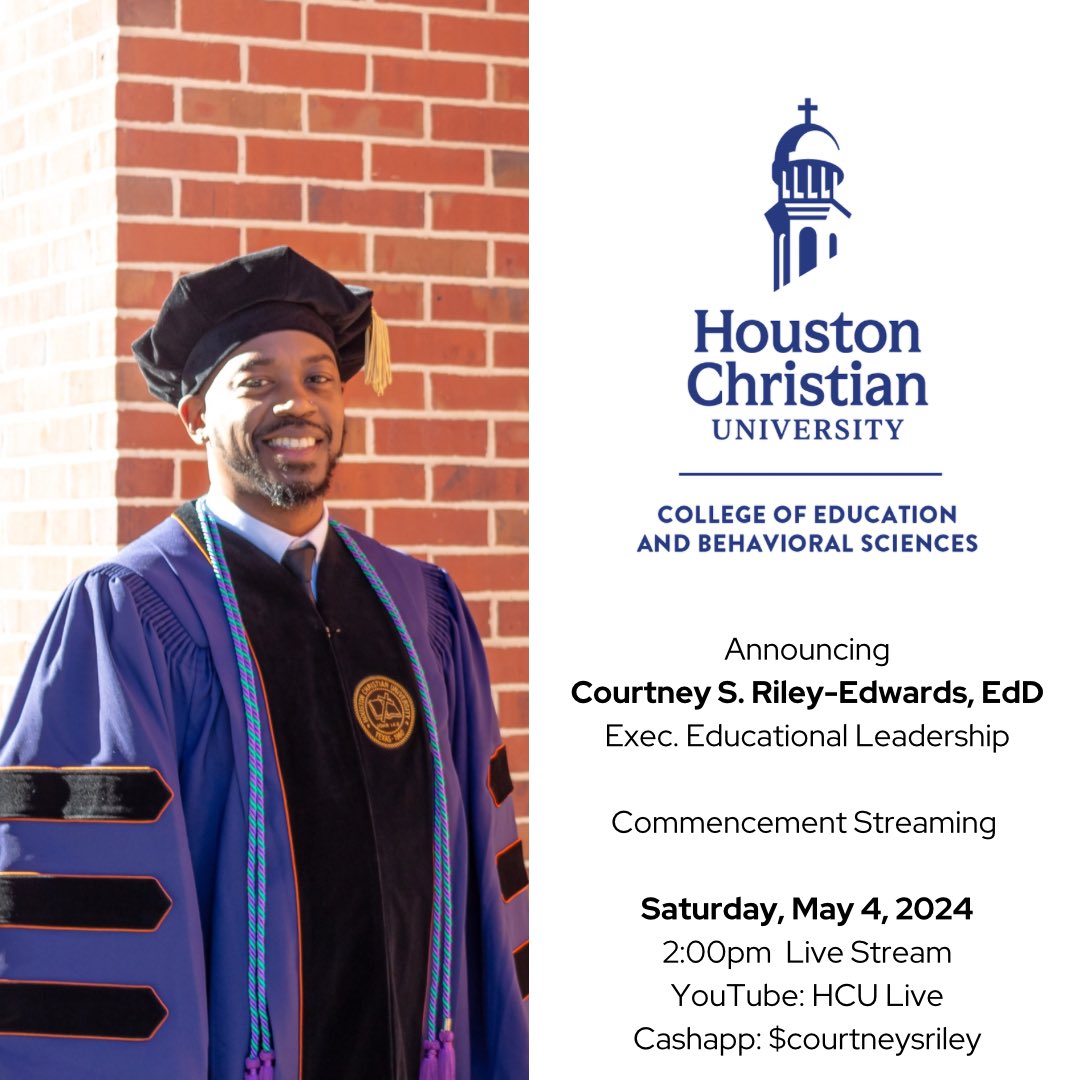 Today’s the DAY!!!! Dreams really do come true! 🎓 Doctor in the house! 🥳 Tune in at 2:00pm 🔔 #DoctoralCommencement #DreamsComeTrue