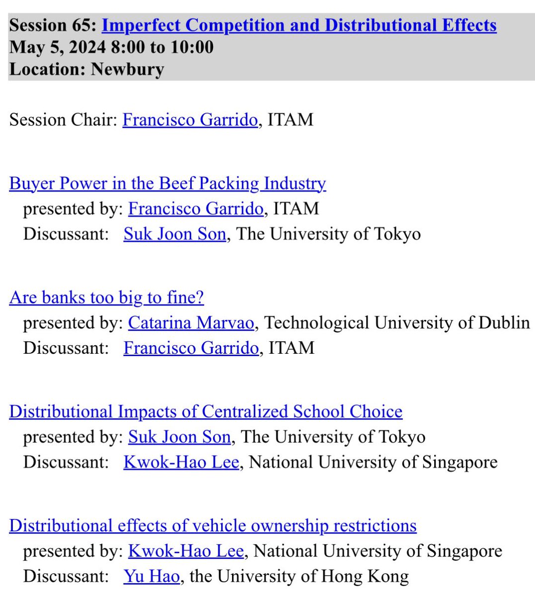 Are #banks too big to fine?
Come find out at the #IIOC conference in Boston, tomorrow (Sunday) at 8am. 
#antitrust #cartel
<a href="/AEF_TUdublin/">School of Accounting, Economics & Finance</a>