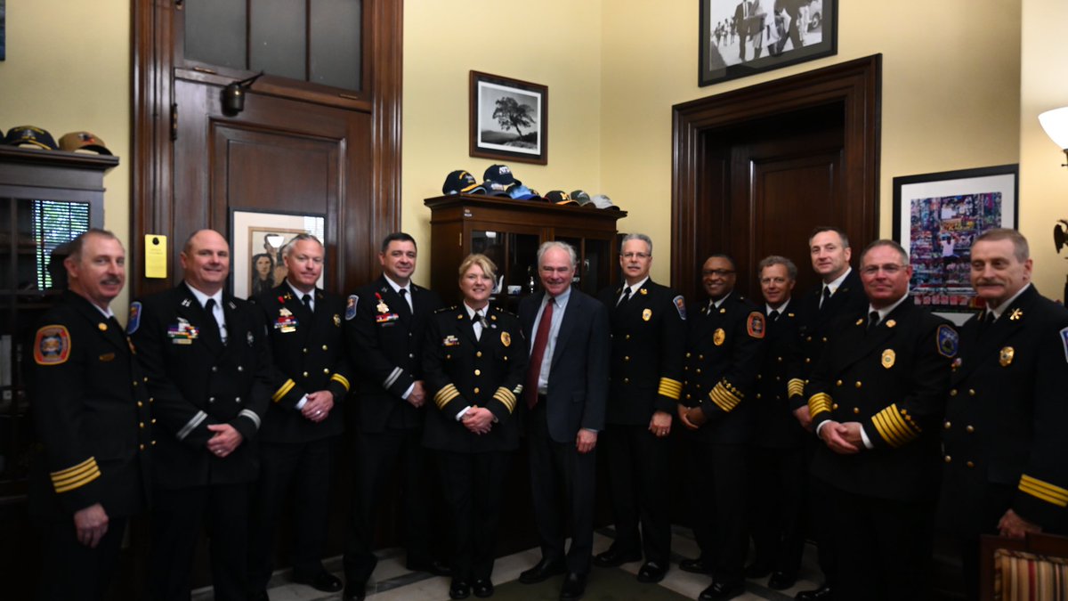 I recognized National Firefighters' Day early this year. This week, Virginia Fire Chiefs and I discussed federal grant programs, which I was proud to reauthorize, to help hire more firefighters and ensure they have the equipment they need.