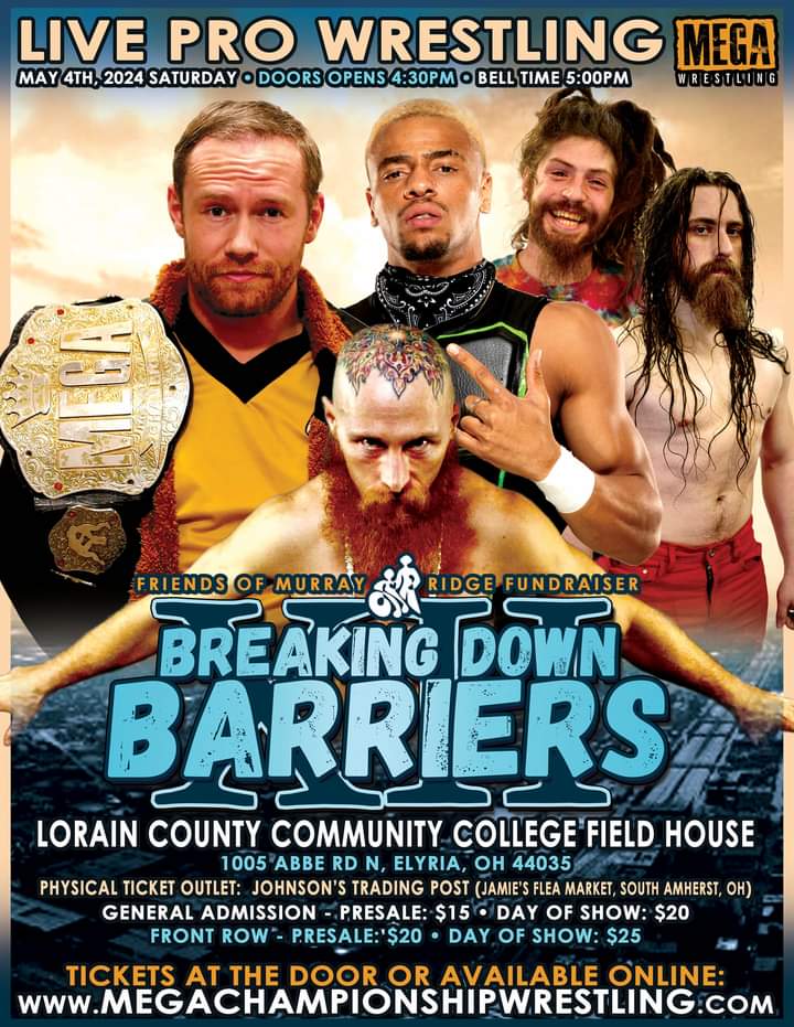 MEGA MAFIA Today's the day! Breaking Down Barriers XII is live today at 5 pm ! We want to see everyone there ! Tickets at MCW.yapsody.com or at the door !