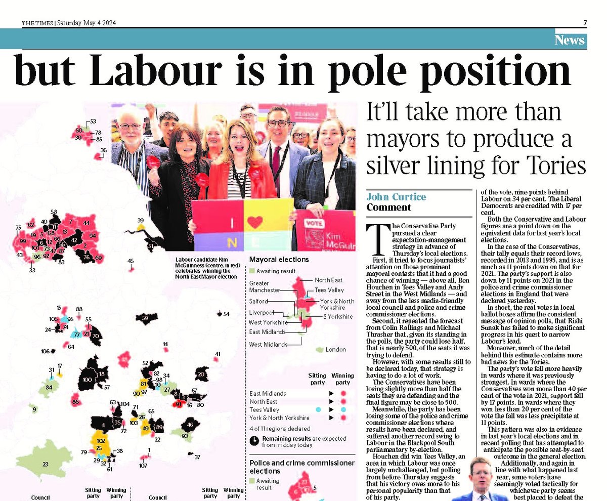 Labour's local elections success and newly elected North East Mayor @KiMcGuinness makes front page headlines in today's @ChronicleLive and @SunderlandEcho , plus coverage in @thetimes Photos by @RaoulDixonNNP @SunderlandUK @UKLabour #labour #LocalElections2024