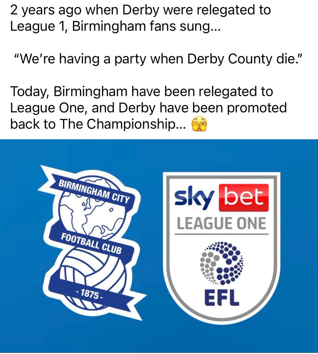 Where are they now!? @BCFC 😂 Delighted for John Eustace too. Was looking forward to revenge next season but never mind! Enjoy an utterly dreadful league 🐏🐏🐏