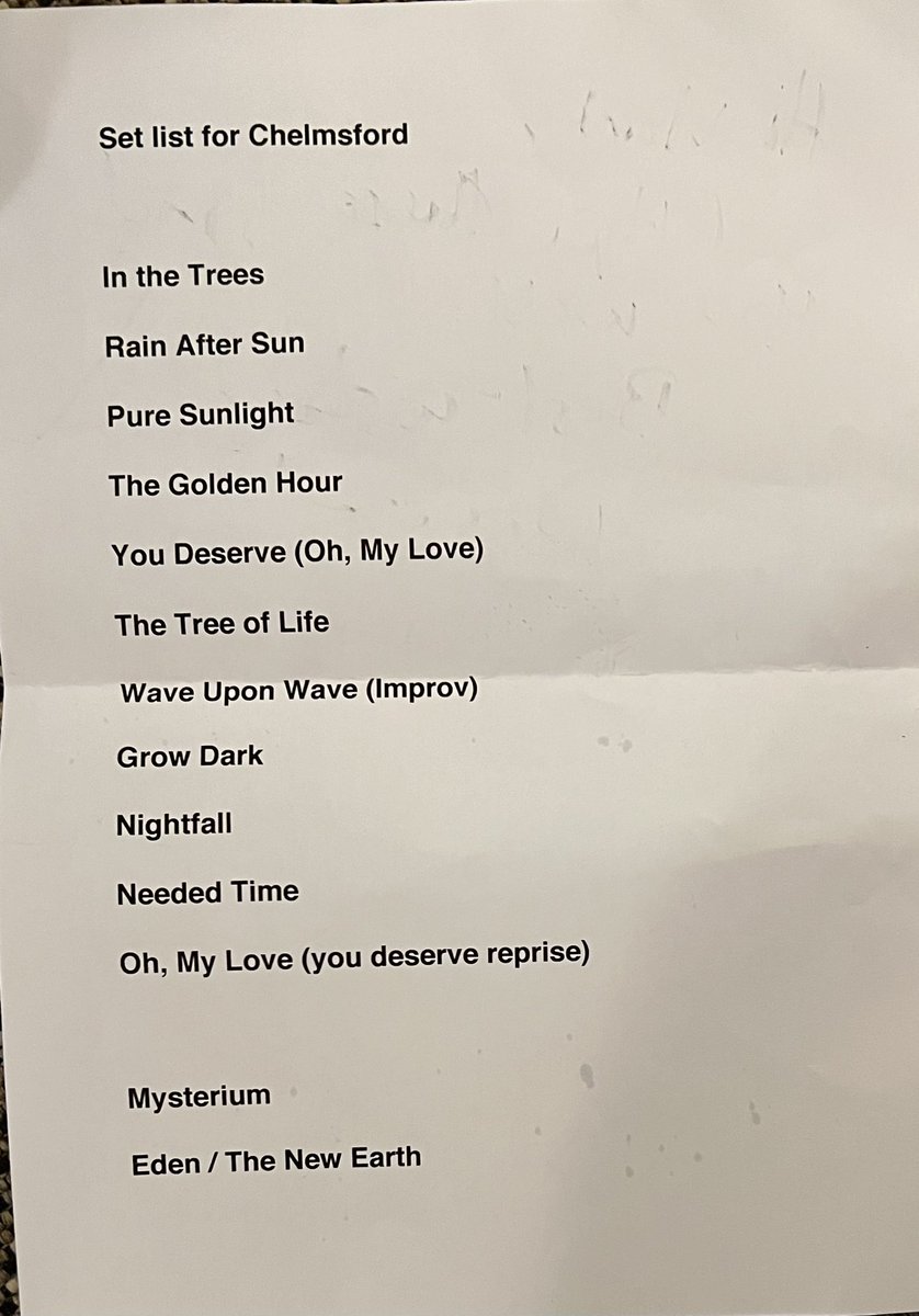 Completed my @heldbytrees collection today. The Eventide tunes sounding excellent. A big thanks to David for sending the cards and set list from Chelmsford. Eventide / Solace Live at Real World Studios