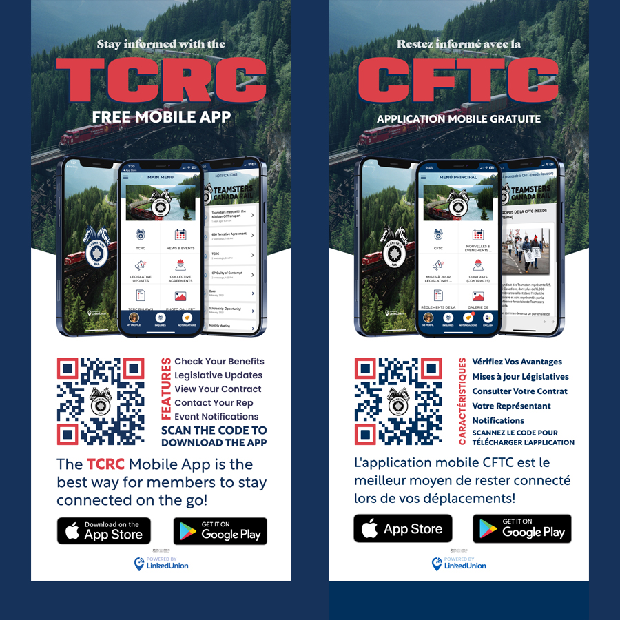 Stay connected wherever you go with the TCRC mobile app! / Restez connecté n’importe où avec l’application mobile de la CFTC! qrco.de/be8um7?trackSh…