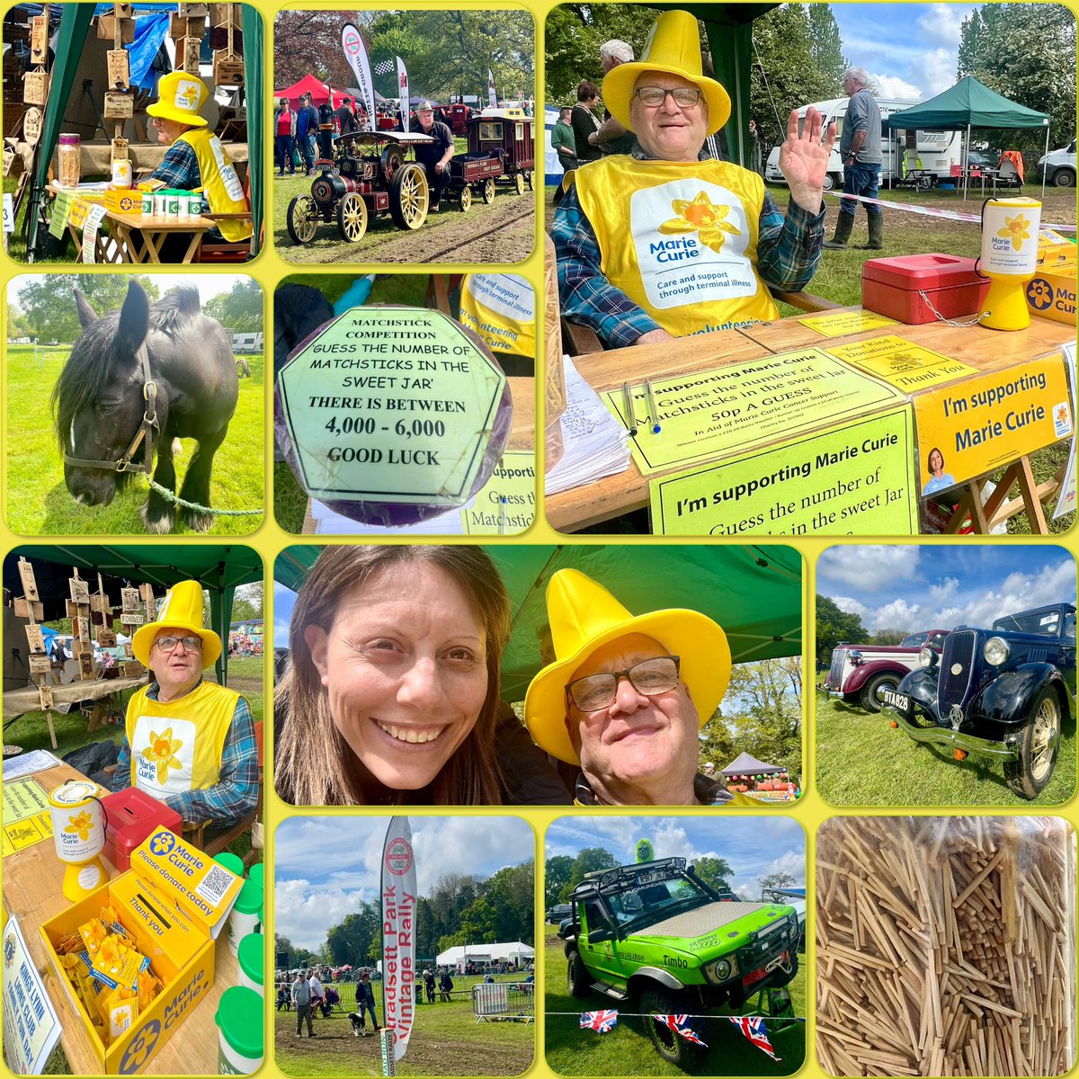 It may be a bank holiday but @mariecurieuk fundraising continues in #Norfolk! Visited supporter & volunteer Jim who collects 8hrs per shift & has stands for us like today at @Stradsett_Rally #WestNorfolk. Thank you Jim & enjoy the next 3 days. He’s raised approx £8k to date 👏🙏