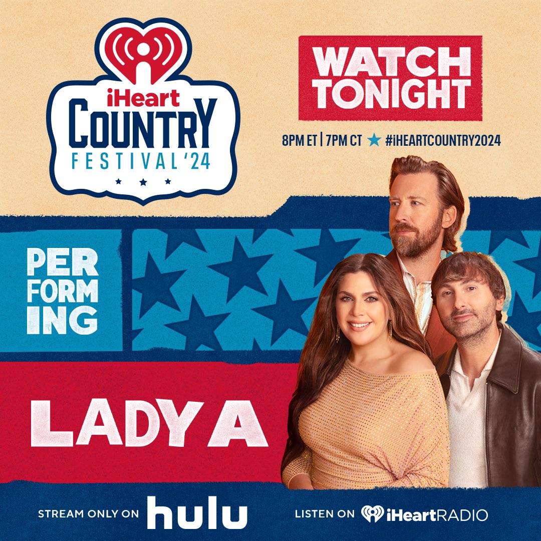 We’re so excited to perform at the @iHeartCountry Festival TONIGHT! Stream the show LIVE on @hulu at 7pm CT. #iHeartCountry2024 iheart.com/iheartcountry-…