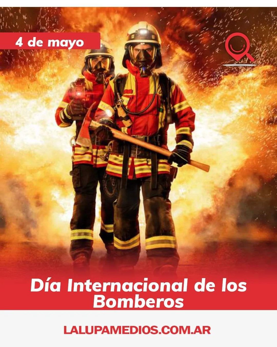 #Efemérides #Bomberos 
👩‍🚒 En reconocimiento a los denominados '#HéroesdeAzul' el 4 de mayo se celebra el Día Internacional del Bombero, por su loable labor en apoyo a la comunidad, poniendo en riesgo sus vidas.