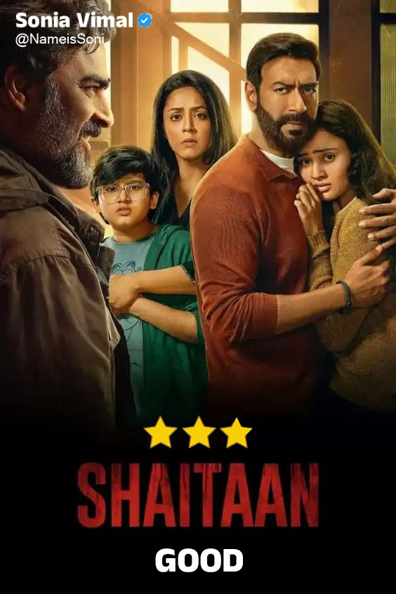 #Shaitaan Language : Hindi(UA) Genre : Horror,Thriller OTT: Netflix Rating : 3/5 ⭐️ GOOD