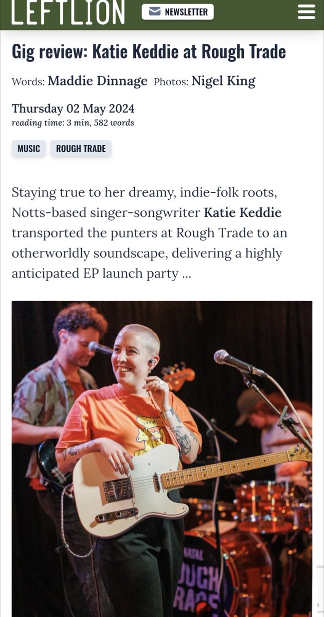 My photos of @KeddieKatie with @fieldlilymusic and @bram_bancroft at @RoughTrade #Nottingham last week are with this review by @maddiedinnage on the @LeftLion website here.