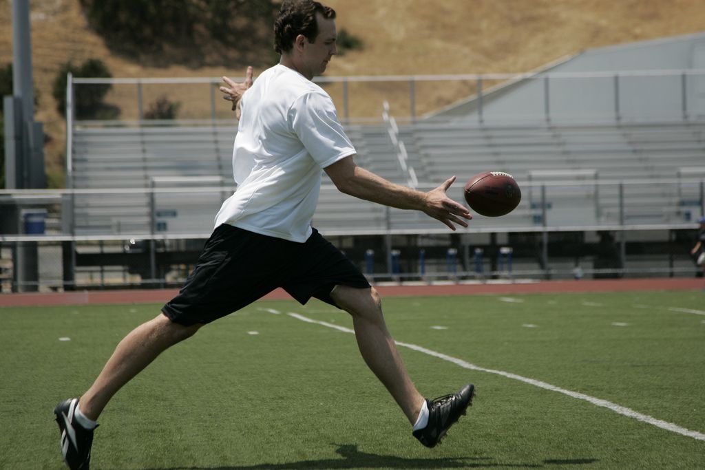 NFL pro punter Nick Harris releases football punting showing how to drop