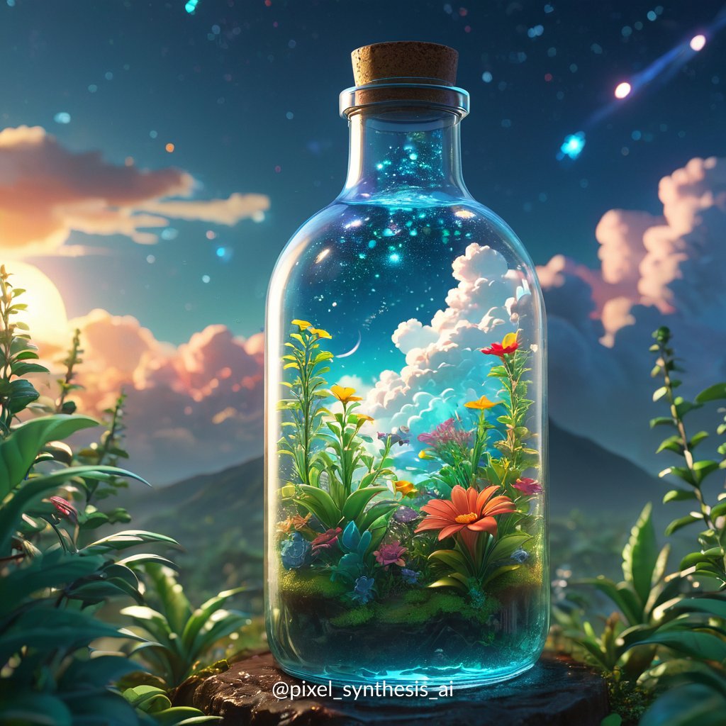 Step into a beautiful world within a glass bottle, created by AI 🌌🌿🔮.
#aiart #aigeneratedart #gencraft #openai #chatgpt #civitai #airender #digitalart #masterpiece #aiimage #aiimagery #worldinabottle #bottleworld #natureinsidebottle #cosmos #aiartist #aiartistry #aidesign