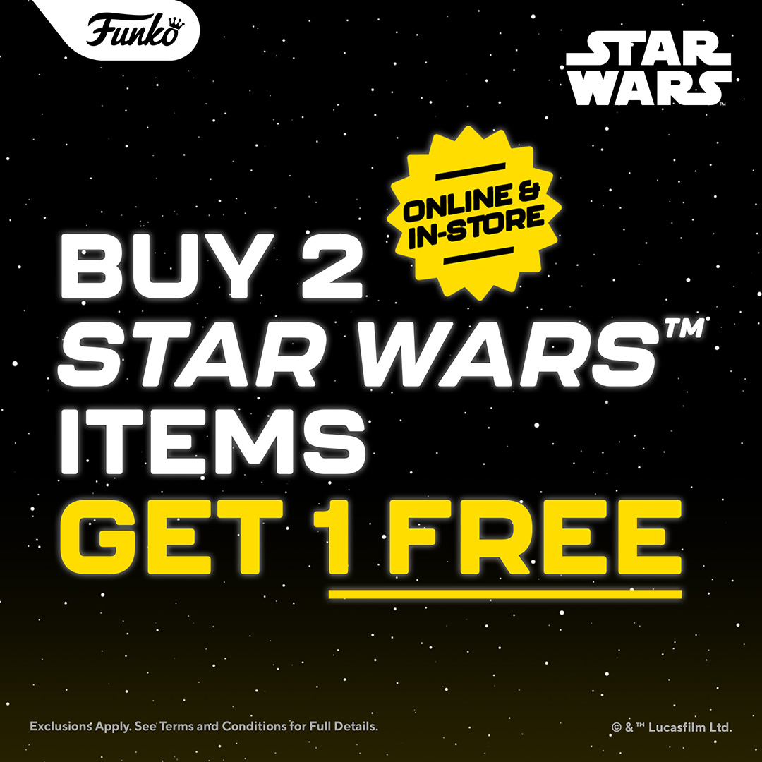 Whichever side you choose, the savings are waiting for you. Buy 2 STAR WARS™ items, get 1 free online and in-store through 5/5. Terms & conditions apply. May the force be with you. #Funko #FunkoPop #Maythe4thBeWithYou bit.ly/3JNSPao