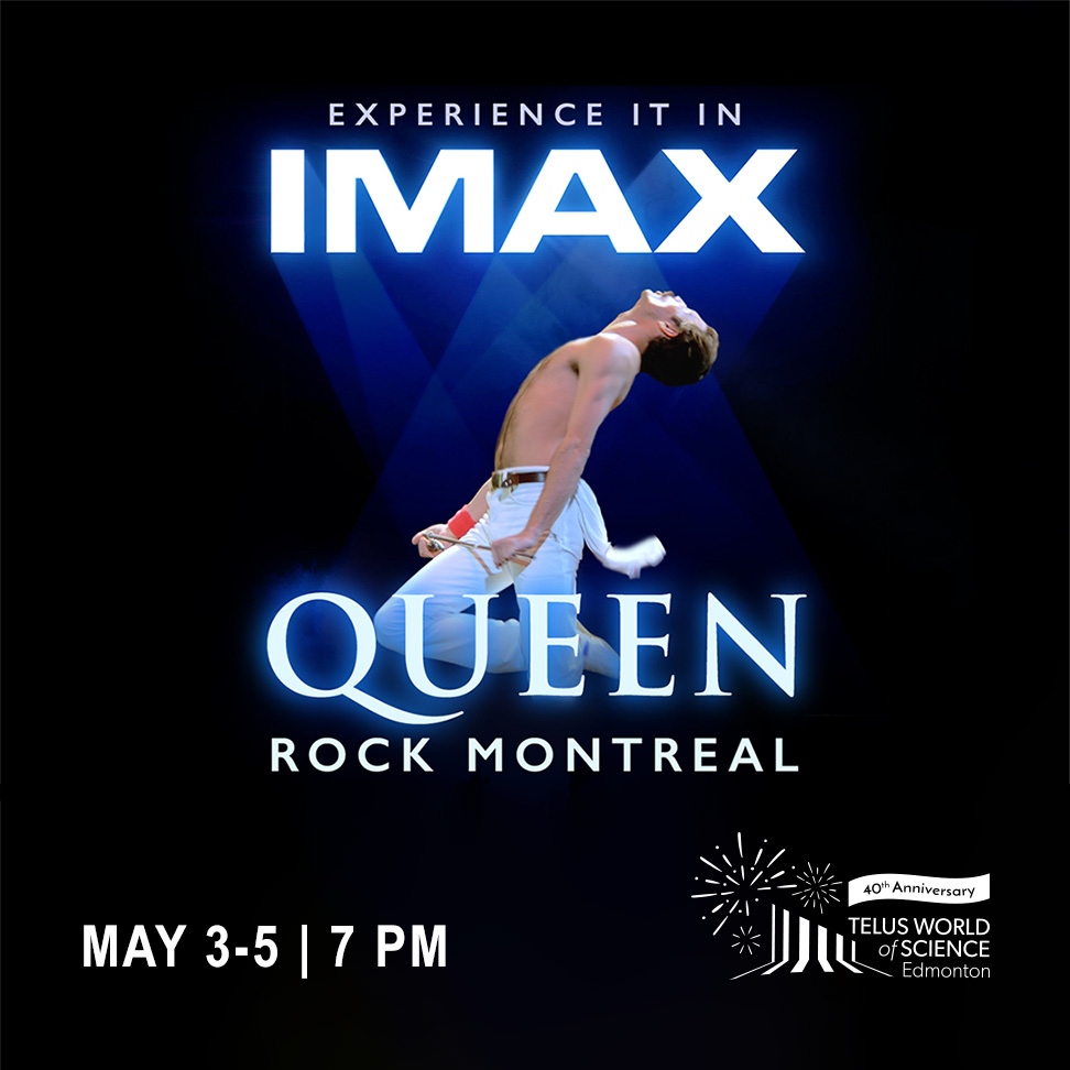 🎸 'Is this the real life? Is this just fantasy?' 🌟 Last chance to escape into rock 'n roll fantasy in #IMAX on Alberta’s largest screen!🎬 Don't miss it - get your tickets: 🎟️ twose.ca/queen #yeg #edmonton #yegfilm #yegmovie #queenrockmontreal