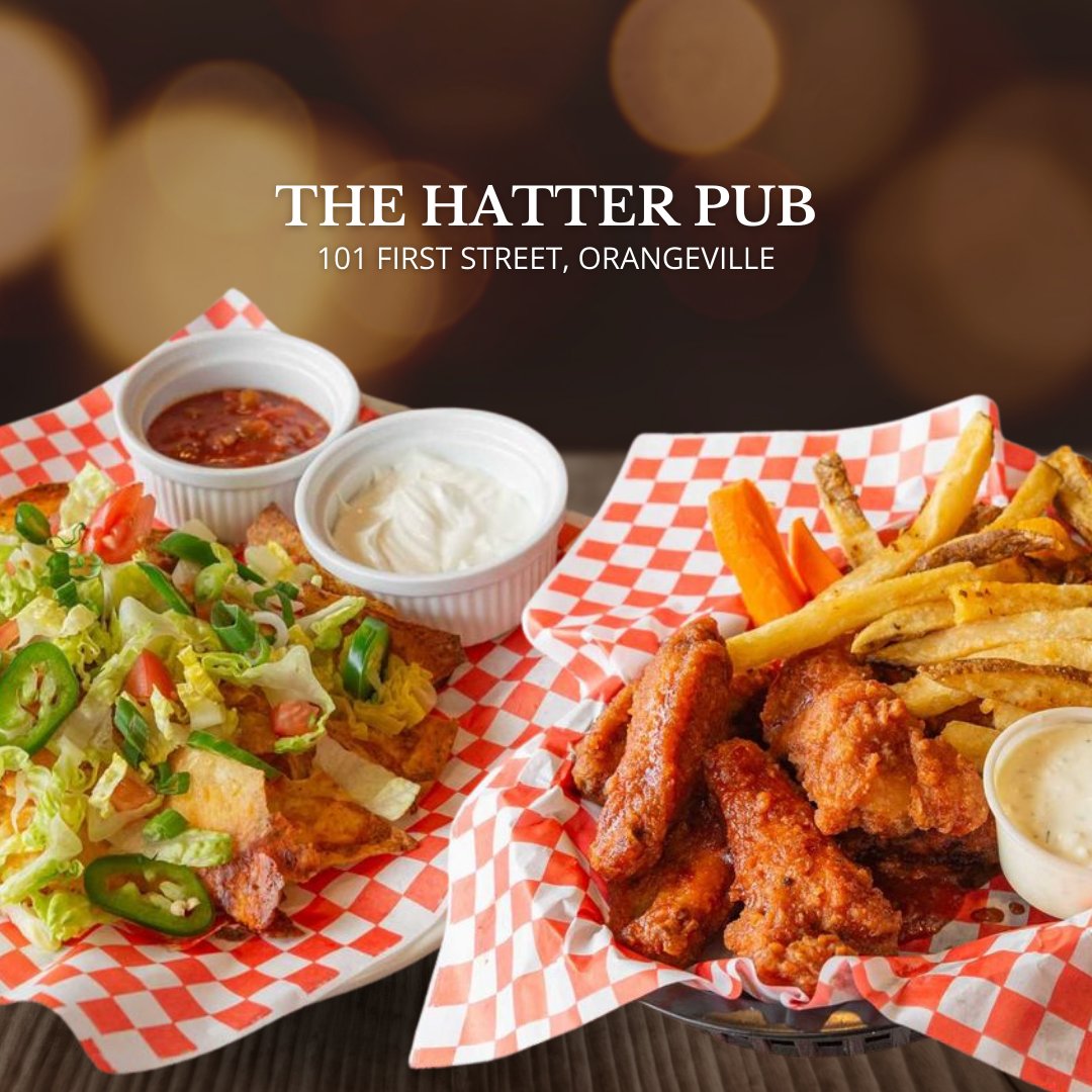 Join us for a few pints and all your pub favourites.

#localpub #hatterwings #hatternachos #hatterfood#Orangeville #DufferinCounty #TheHatter #RestaurantsOrangeville #LocalMusic
