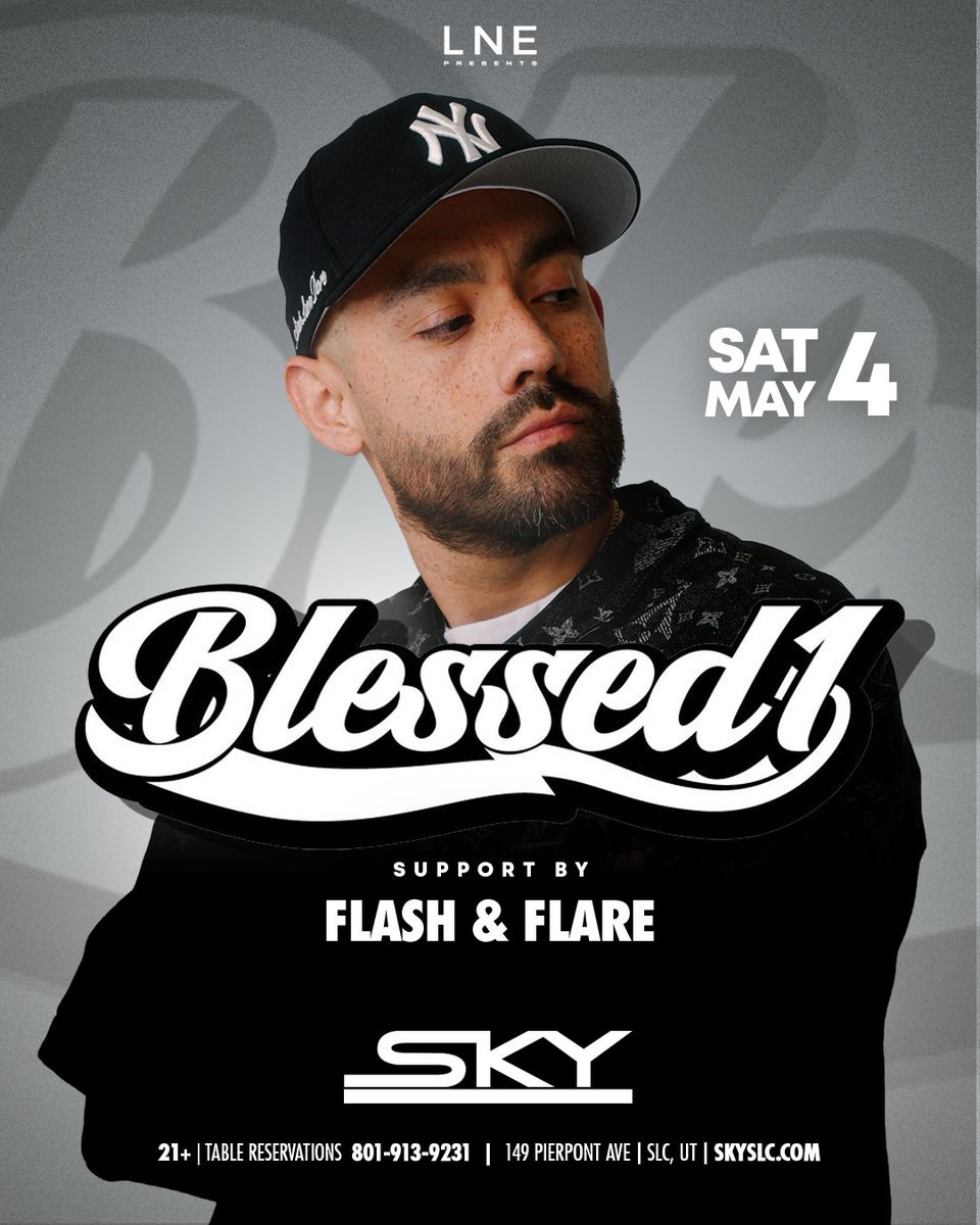 Sky SLC (@skyvenueslc) on Twitter photo Gearing up for a spicy Saturday night 😏🌶️
Get ready to Cinco de Drinko with us tonight! <a href="/DjBlessed1/">Dj Blessed1</a> + Flash & Flare are ready to get you HOT on the dance floor with corona, tequila, margaritas, & everything in between pouring up 🍻
¡Vamos! FREE RSVP 📲 SKYSLC.COM Gearing up for a spicy Saturday night 😏🌶️
Get ready to Cinco de Drinko with us tonight! <a href="/DjBlessed1/">Dj Blessed1</a> + Flash & Flare are ready to get you HOT on the dance floor with corona, tequila, margaritas, & everything in between pouring up 🍻
¡Vamos! FREE RSVP 📲 SKYSLC.COM
