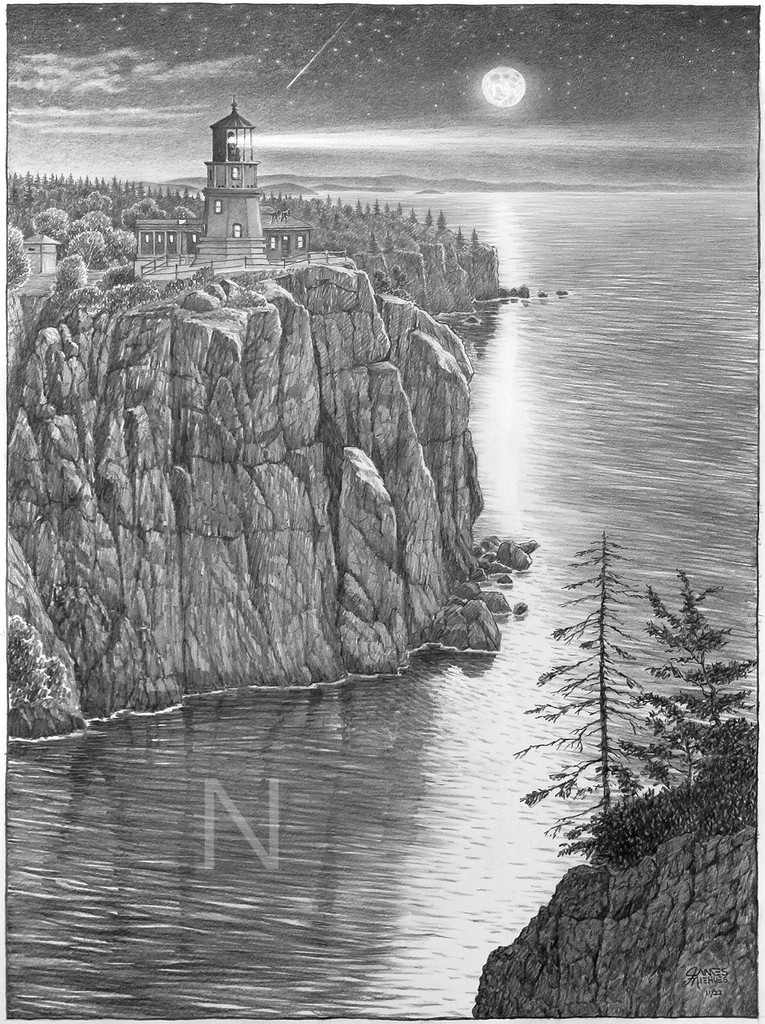 📍 Split Rock Lighthouse, Minnesota This is the third lighthouse scene I've completed for the #AmericanLandscapeProject. Do you have a favorite #lighthouse I simply must sketch? 𖧥⁠ 𖧥⁠ 𖧥⁠ @exploreminn @mndnr #SplitRockLighthouse #OnlyinMN