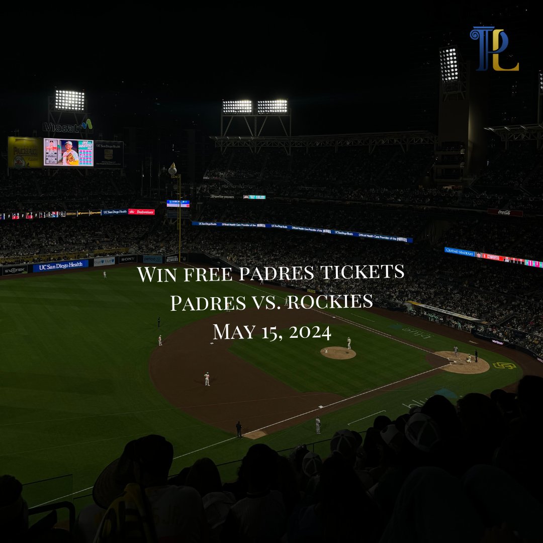 Visit our Instagram (@parkmanlawfirm) for entry details and a chance to win! #TheParkmanLawFirm #construction #businesslaw #wageandhour #humanresources #lawfirm #sandiego #scrippsranch #california #ca #PadresTickets #PadresRaffle #FreeTickets #EntertoWin #ForTheFaithful #Padres