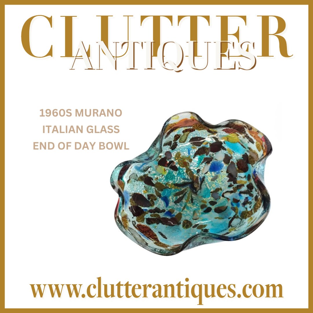 1960s Murano Italian Glass End of Day Bowl clutterantiques.com/shop/ols/produ… #clutterantiques #muranobowl #endofdaybowl #italianbow #artglassbowl #muranoglass #murano #italiandecor #midcenturymurano #midcenturyglass #midcenturydecor #sniderplazaantiques #interiordesign