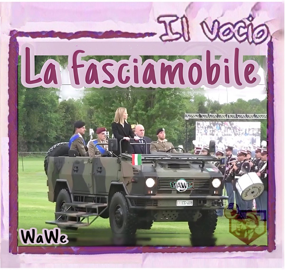 WaWe @WaWe970 #4aprile #ilvocio #fasciamobile #Meloni #celebrazioni #163esimoanniversario #Esercitoitaliano #papamobile