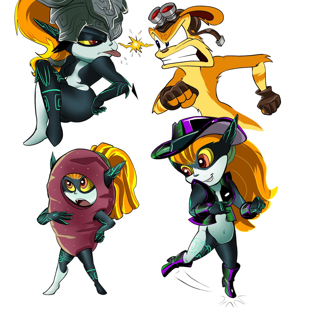 Some Midna doodles form this morning. 
#TwilightPrincess