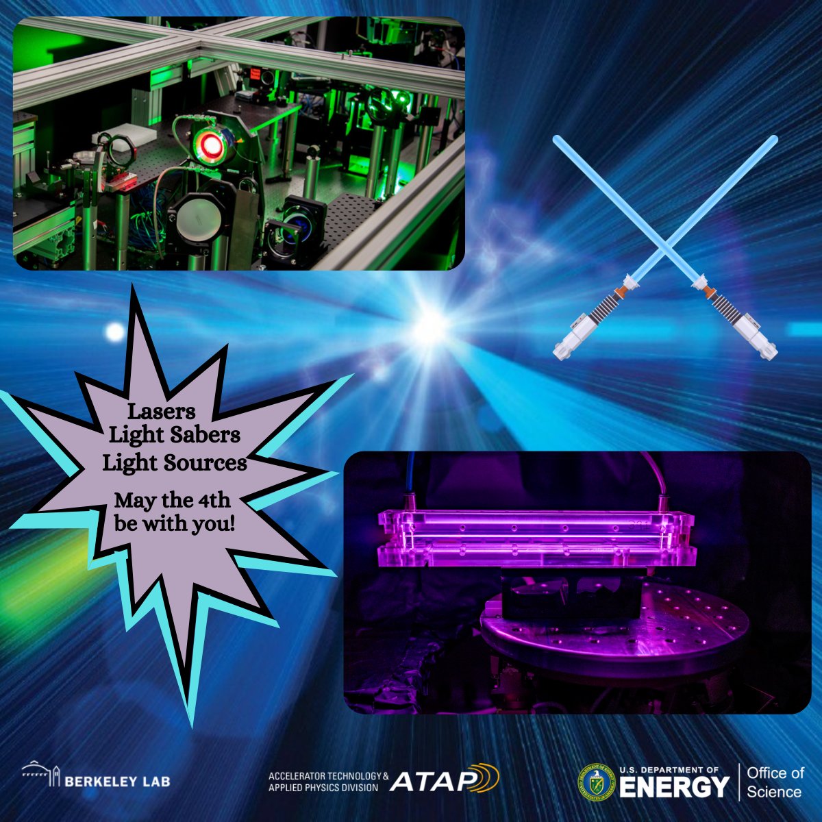 May the 4th ... May the electromagnetic force be with you! #ParticleAccelerators @advancedlightsource @berkeleylab @energy