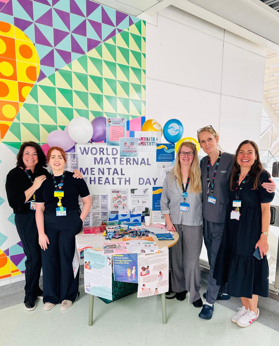 Great to see our Perinatal and Maternity Trauma and Loss Care (MTLC) teams at our local maternity hospitals this week. They've been raising awareness of our services as part of #MaternalMentalHealthAwarenessWeek. Great work, team! #MMHAW