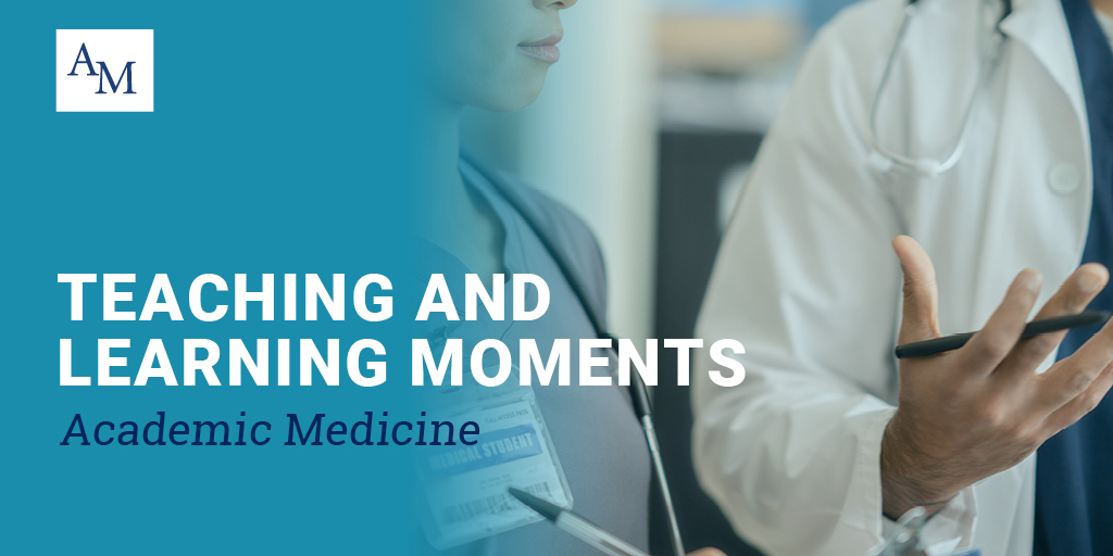 📢 Do you have an experience related to the art or science of teaching, learning, or practicing medicine? Consider submitting a Teaching and Learning Moments essay to @AcadMedJournal! Learn more about the feature requirements: ow.ly/3FSp50Rw7h3 . #MedEd #MedHumanities