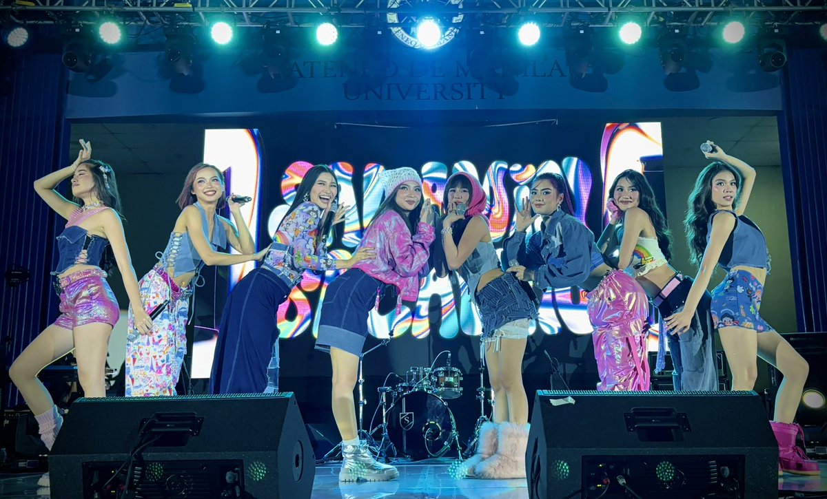 #BINI : Salamin salamin sa dingding, pwede mo bang sabihin sa Solsisters that we appreciate them saur much! Kilig much sa tropical love!🫶🏻🥹 OBF!📣 One Big Fun night at #SOLSTICE2024! Salamat sa mas pinainit at pina-level up na energy, Ateneo community! ‘Til our next bonding! 💙