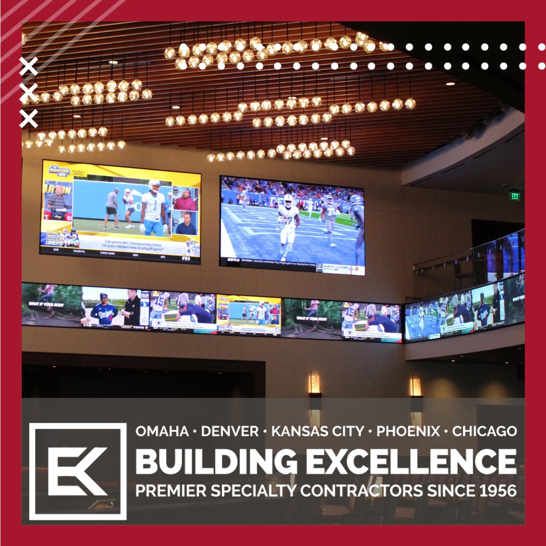 E&K of Phoenix with an alternate view of the Sportsbook Lounge at Talking Stick Resort. Here we can see a more detailed view of the cassette ceilings. Quality work with E&K? It’s a sure bet!

#EKCompanies #EKofPhoenix #PassionatePeople #BuildingExcellence