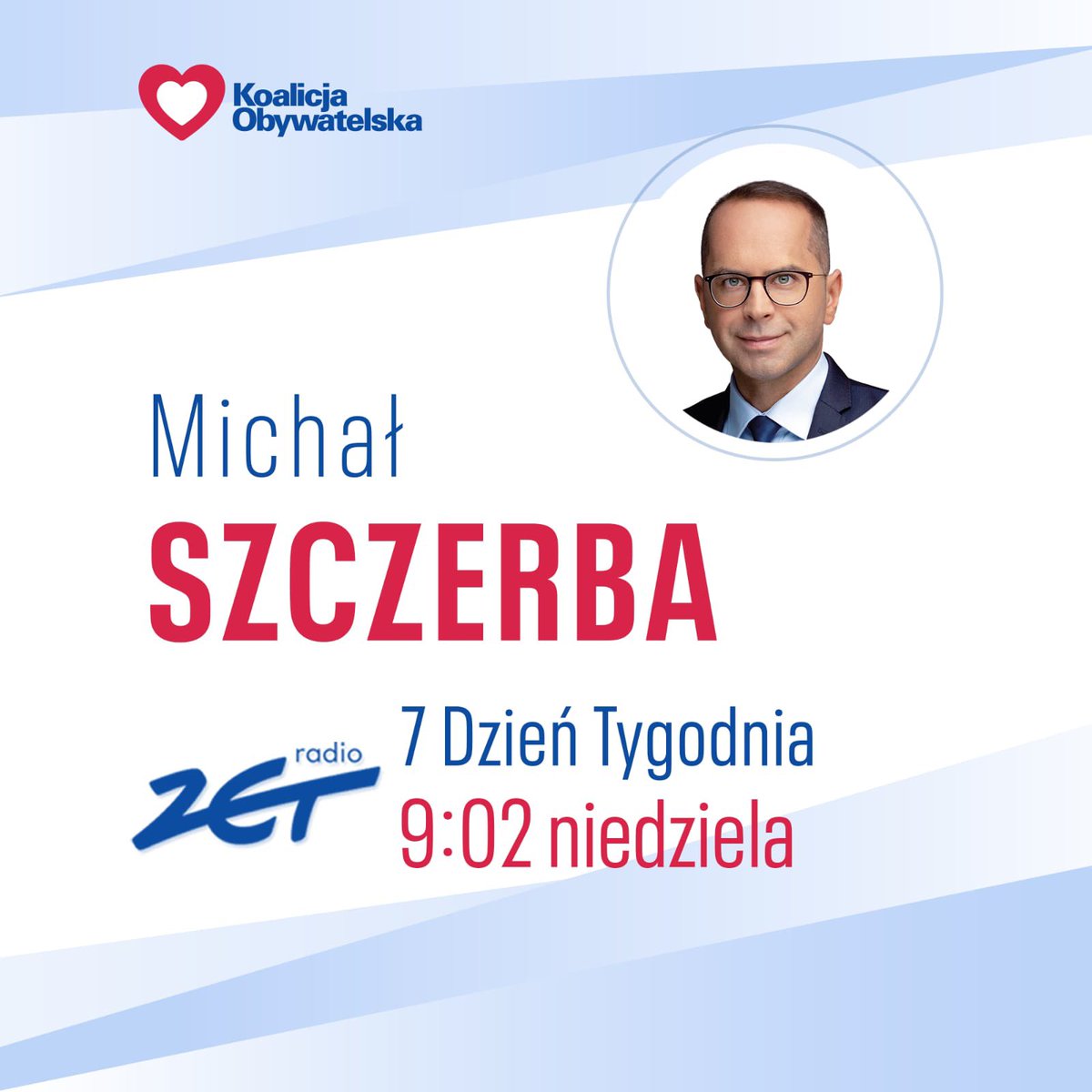 Zapraszam 9:02 w niedzielę do @7DzienTygodnia. @Radio_ZET @RadioZET_NEWS #BezpiecznaPolskawEuropie #WarszawaWybieraSzczerbę