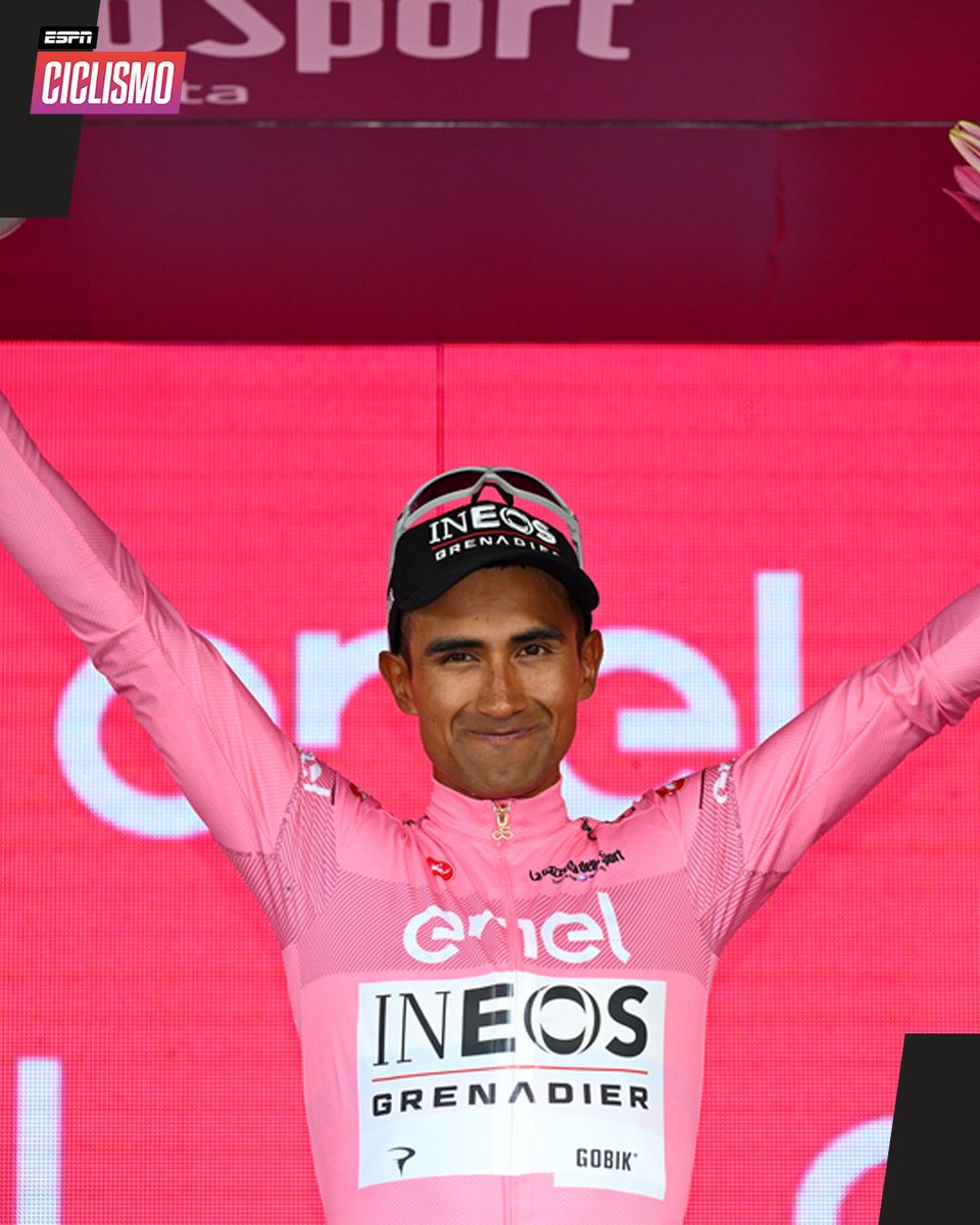 ¡ECUADOR EN LO MÁS ALTO! Jhonatan #Narváez ganó la primera etapa del #GiroDItalia 2024 y es el flamante portador de la Maglia Rosa. 💖🇪🇨