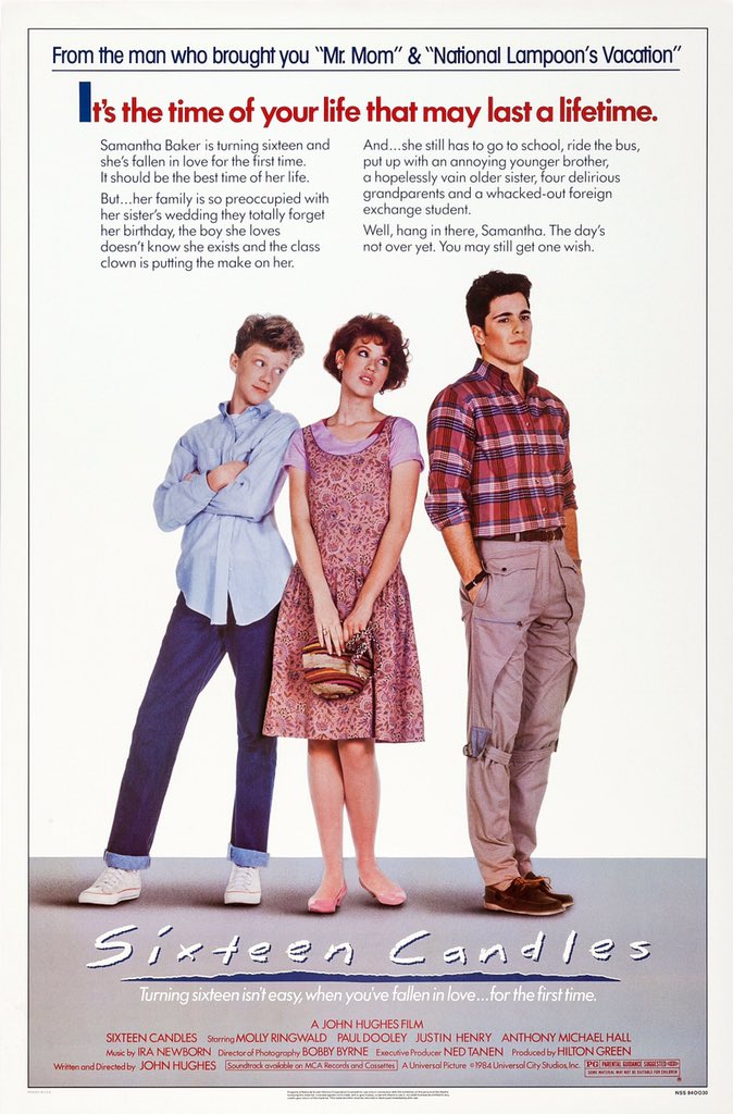 #SixteenCandles was premiered in United States 40 years ago (May 4, 1984)    

#OnThisDay #OnThisDayInFilm