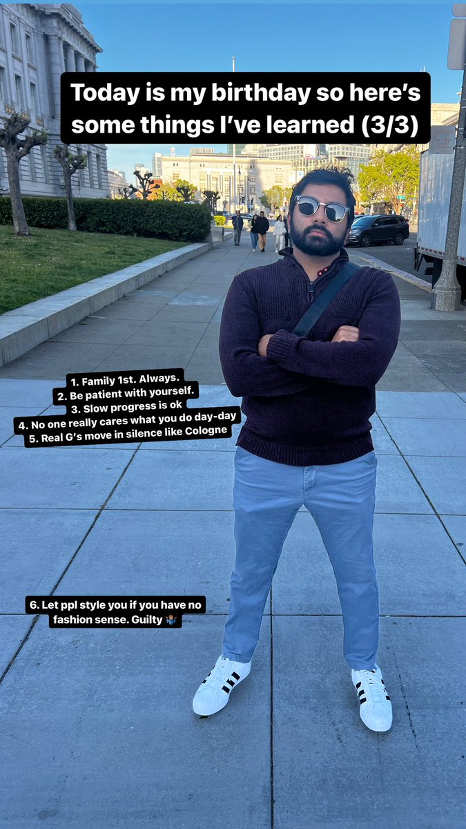 I’ve been away from twitter for awhile but thought I’d come back today. 

Today is my birthday 🎂 so here’s 3 quick things I’ve learned over the last year. 

1. Be patient. With yourself and with others. 
2. Happiness is fleeting, life has other plans. Feel all feelings and enjoy