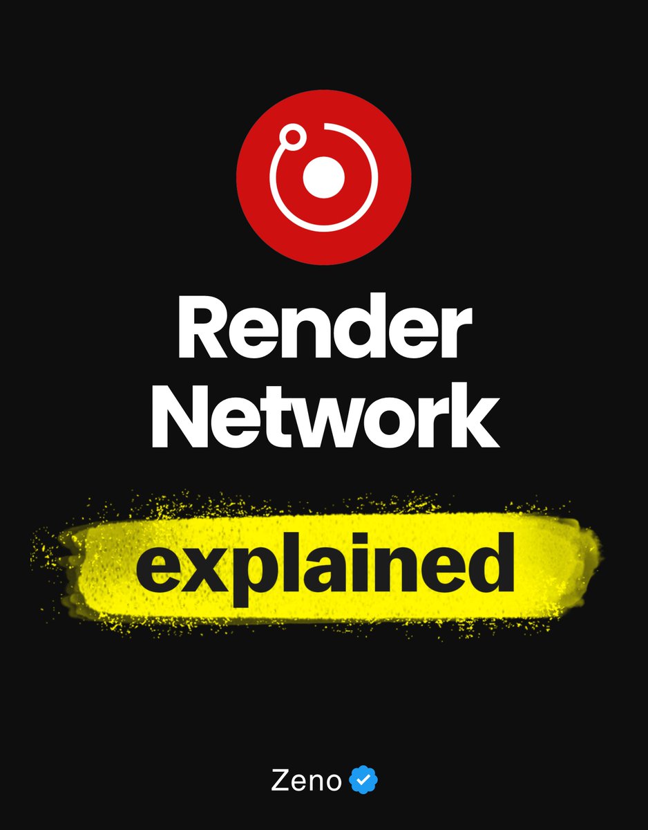 $RNDR, explained.

• Category: #DePIN 
• Market cap: $3.3 billion
• Circulating supply: 72%
• Holders: 112,900
• ATH: $13.53
• Competitors: $AKT, $GLM, $NOS, $OCTA, $IO

@rendernetwork 

🟧 What is Render Network?

Render Network is like an Airbnb, but instead of sharing…