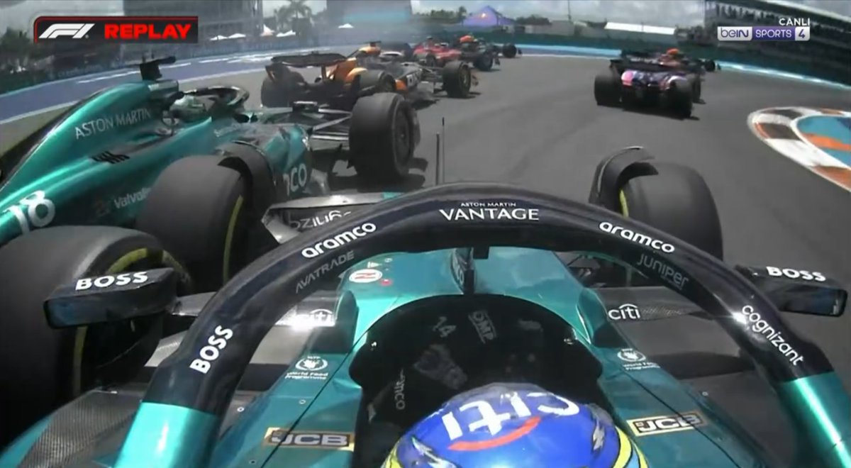 🚨ASTON MARTIN PİLOTLARI ÇARPIŞTI! 📻Fernando Alonso: 'Lewis Hamilton bir boğa gibi geldi!' #MiamiGP | #F1