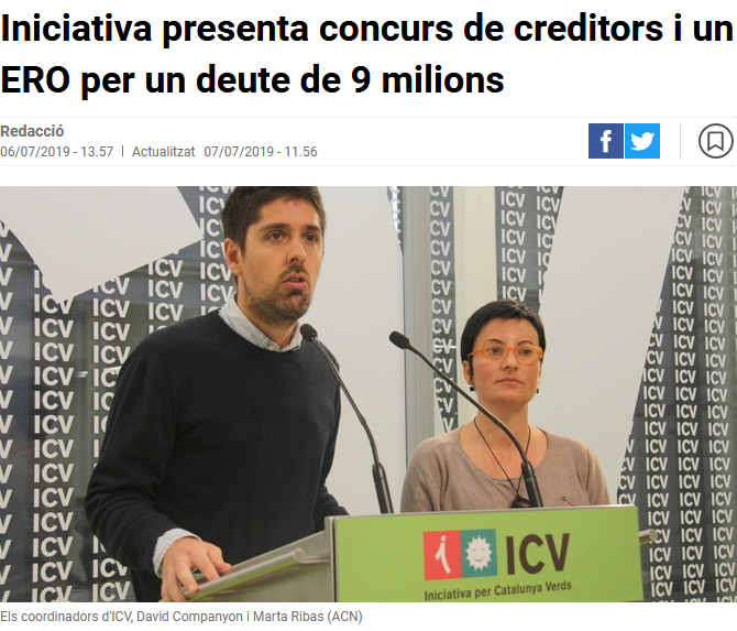 @jsanst @JORDIMECA Sí, i ho dirà sense saber que el 3% eren 6 milions del Palau (amics de l'Aznar) i que el PSCa té el 300% i ICV-Comuns, 9 milions d'euros, 3 més que l'extingida CIU.
Són uns classites integrals..