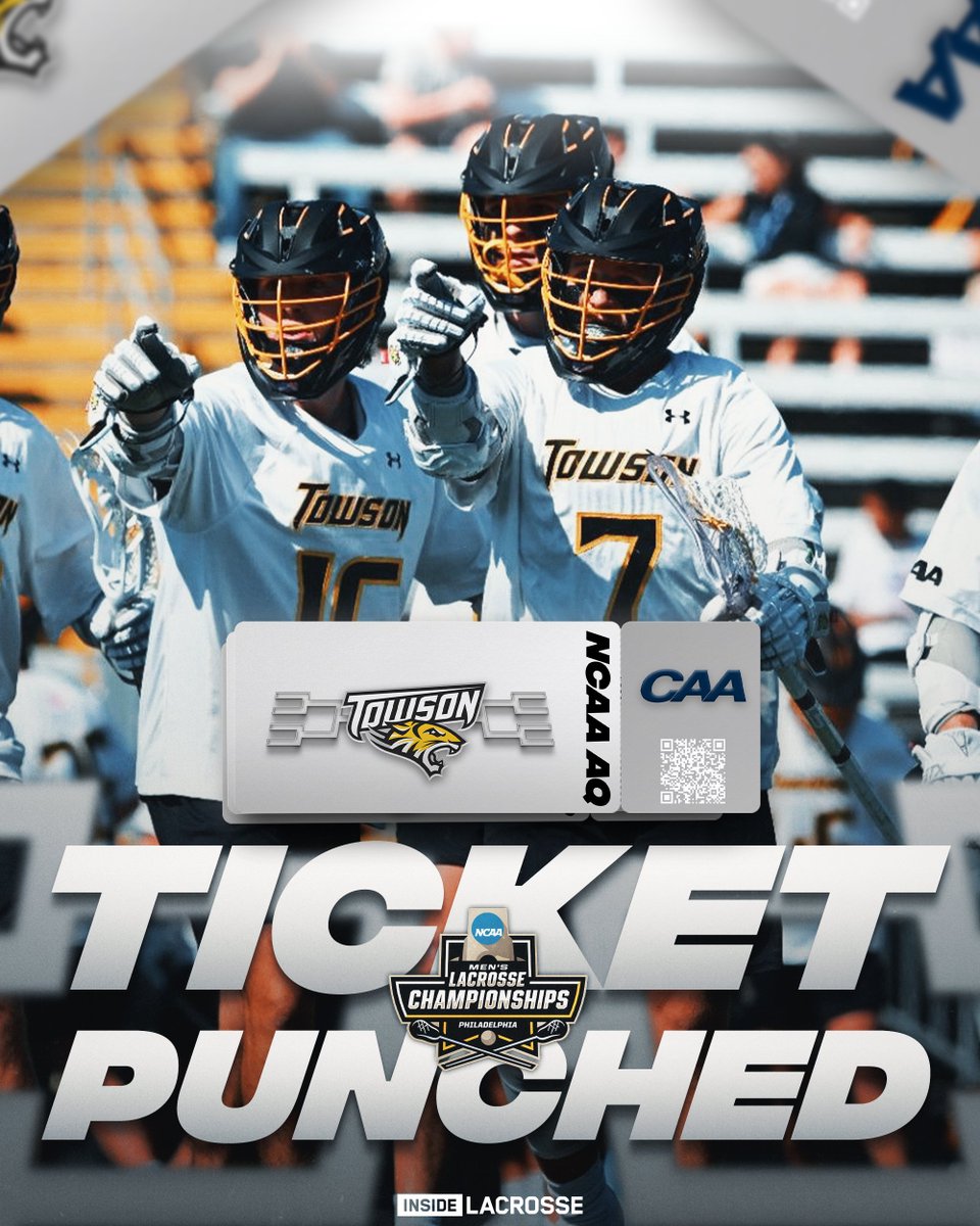 TOWSON TAKES THE CAA CROWN 👑🎟️

@Towson_MLAX dominates the CAA title game 15-6 over Delaware. They'll enter the NCAA tournament on a 9-game win streak. 👀

Scoreboard: insidelacrosse.com/league/DI/scor…