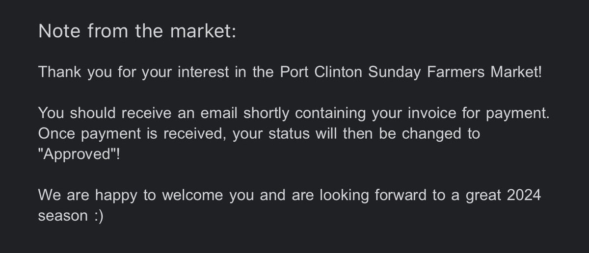 so excited to say that i was approved as a vendor at the port clinton farmers market! come get some sweets from me the 2nd and 4th sunday every month this summer 🍒🍋‍🟩