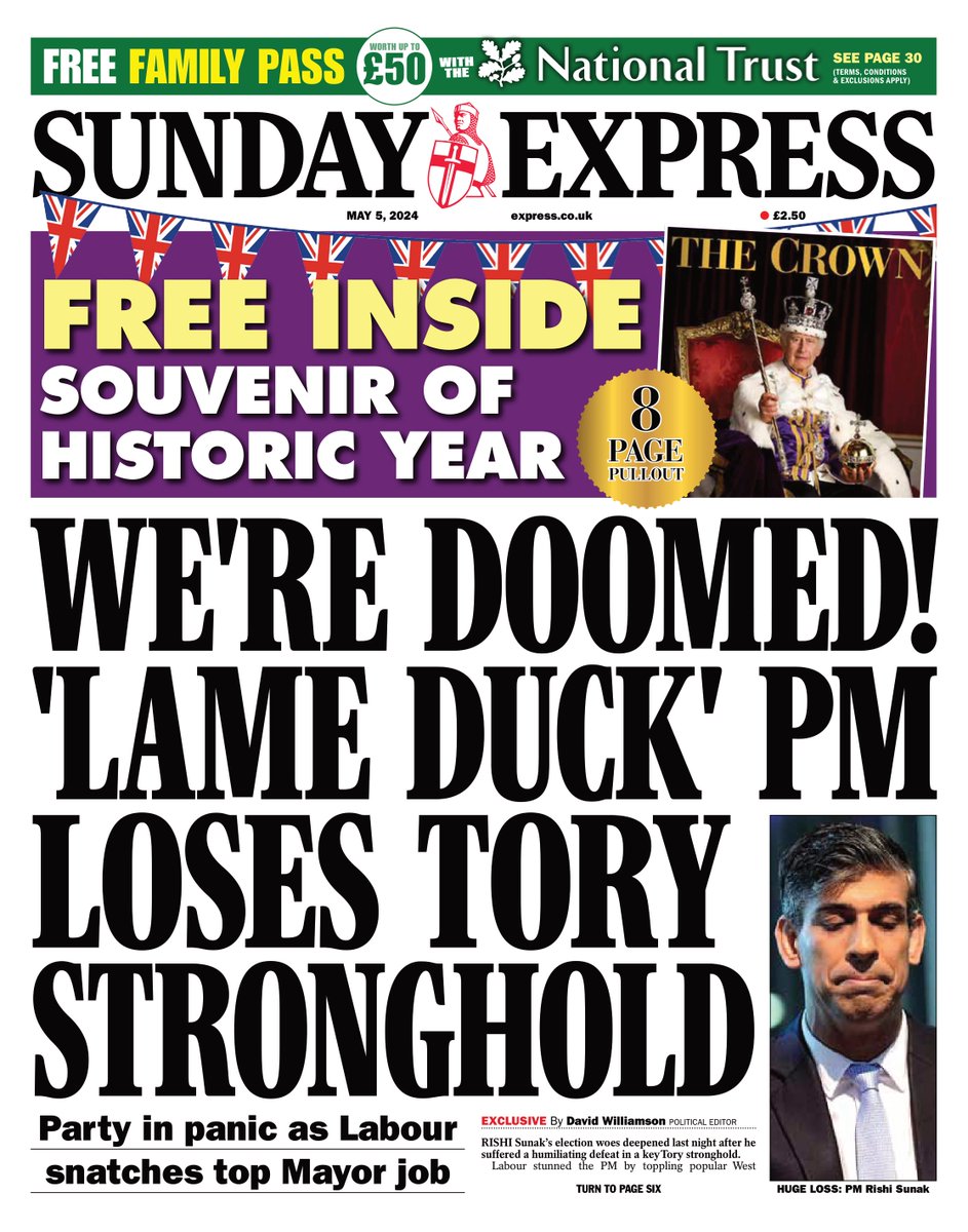 Sunday Express: We're doomed! #TomorrowsPapersToday