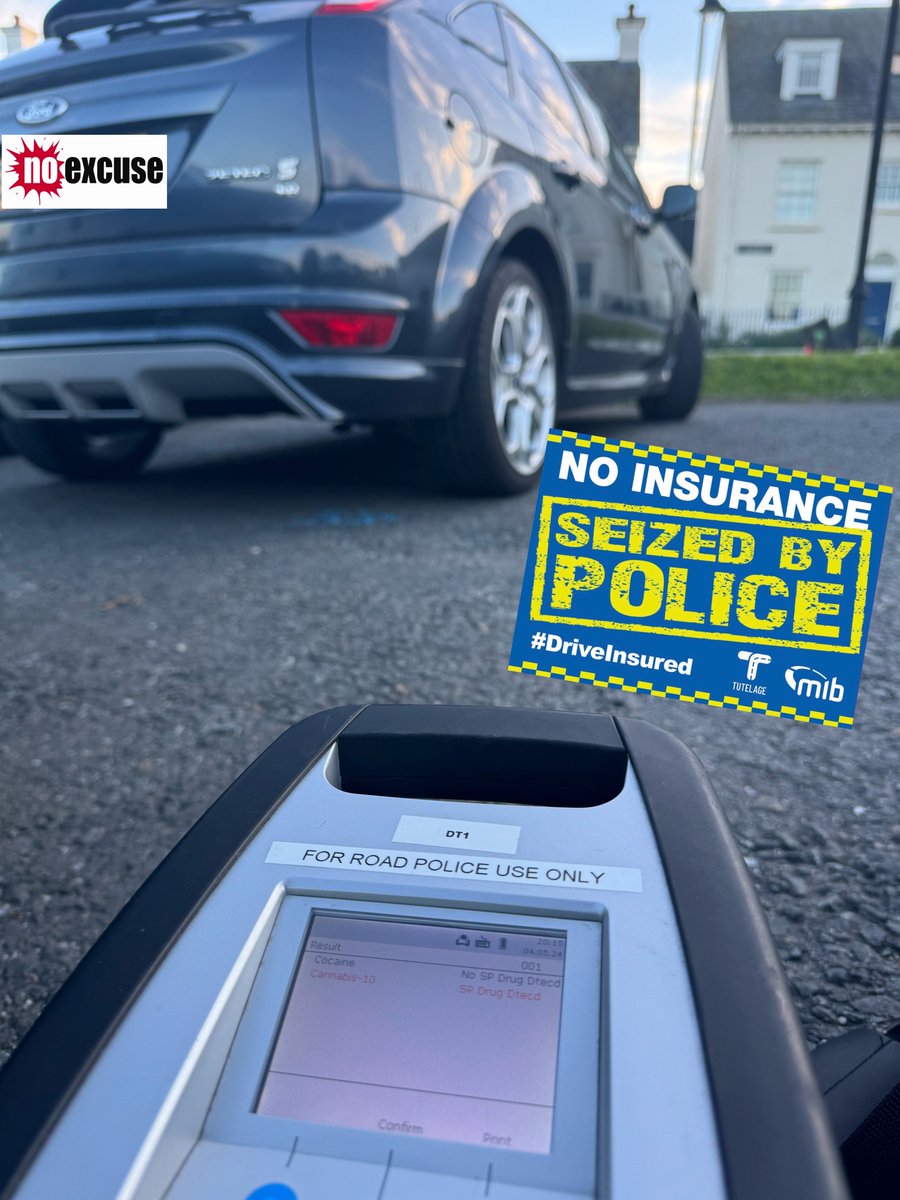 #Focus stopped in #Newquay following a @OpTutelage hit for no insurance - driver appeared under the influence and tested positive for cannabis - drugs also located in vehicle #1inCustody #NoExcuse #Fatal5 @DraegerNews @NewquayInsp