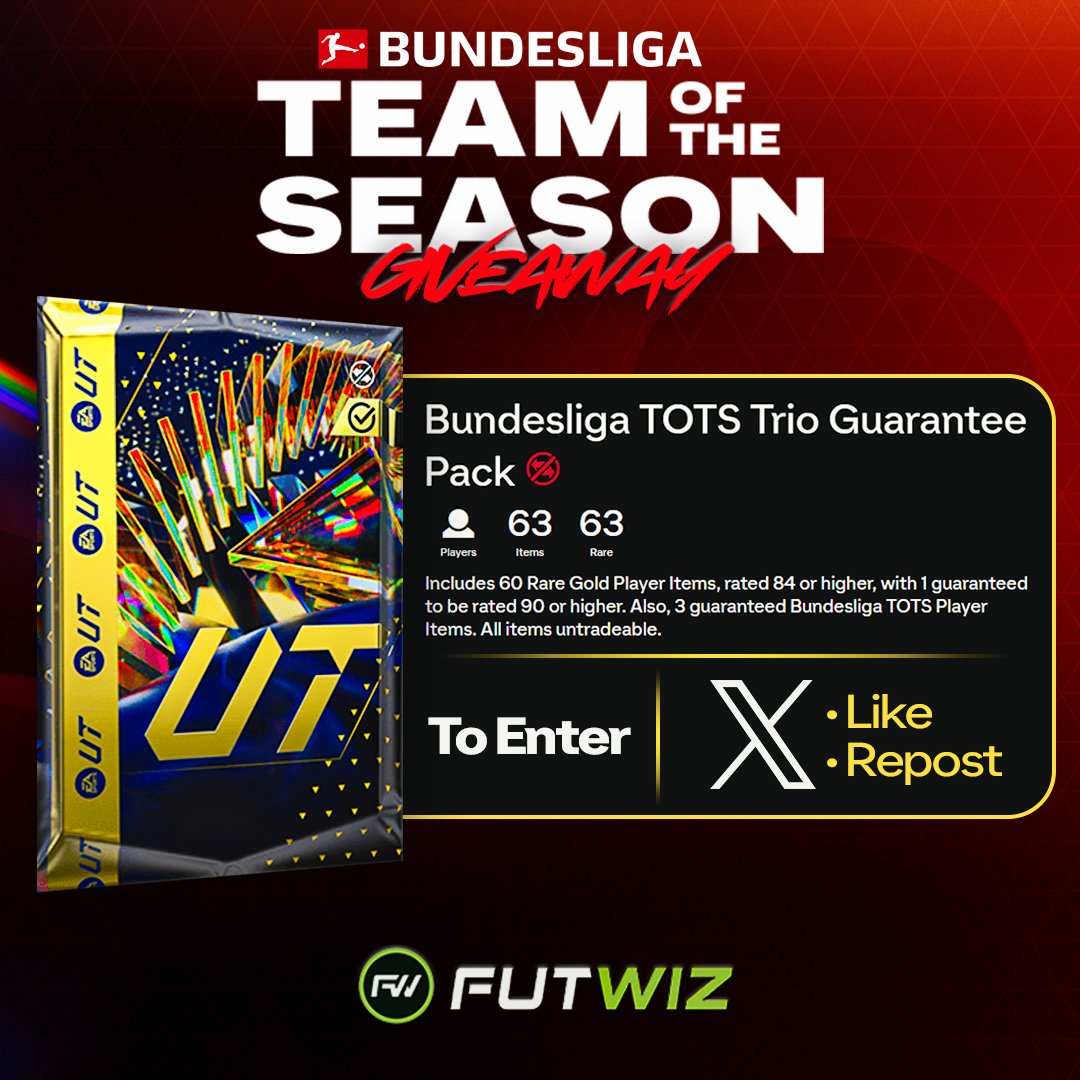3 GUARANTEED BUNDESLIGA TOTS GIVEAWAY 💰

Like & Repost to enter 🤝

Must be following so we can DM ✅ #FC24 #EAFC