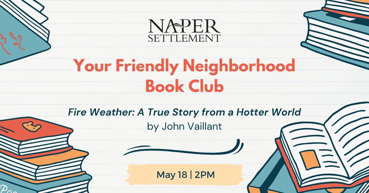 📚 You're invited to the first meeting of Your Friendly Neighborhood Book Club! 📚 On May 18 at 2PM, we'll discuss Fire Weather: A True Story from a Hotter World by John Vaillant. Register: pulse.ly/s8mhedc2hr