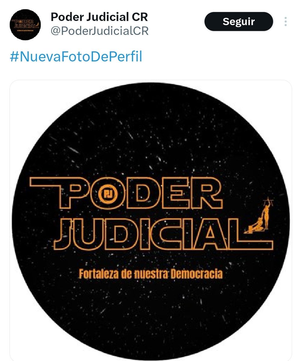The Judicial Branch of Costa Rica has a special Star Wars pfp for May the 4th. #maythe4thbewithyou