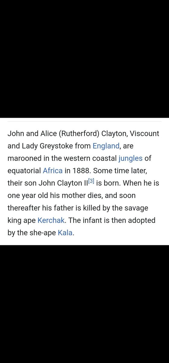 What? Tarzan was a natural born British noble. His parents were British nobles who died on an excursion to Africa. Like, EVERYONE has known this since the pulps.

His name is John Clayton