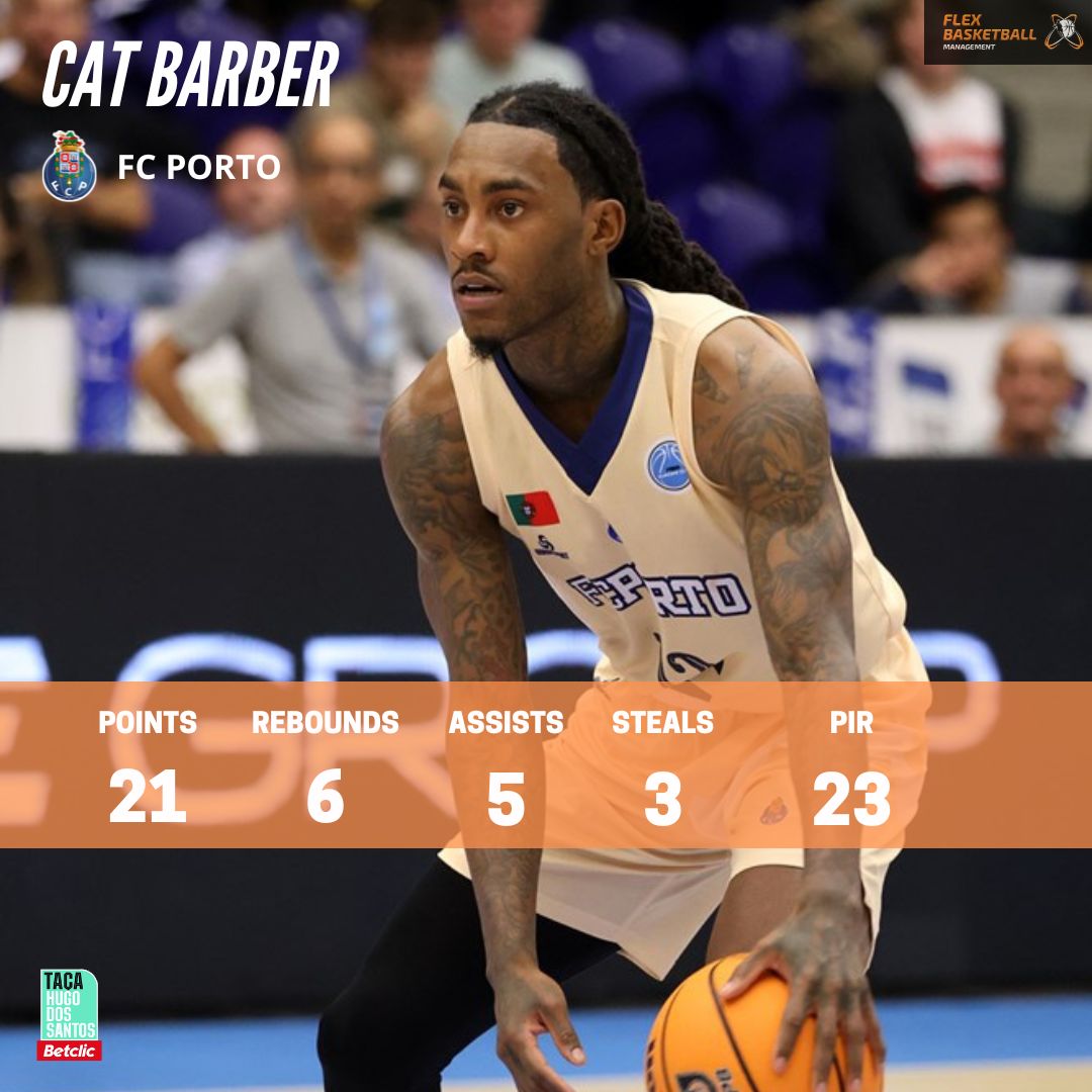 Cat Barber performance with 21pts and a game high 23 PIR secure @FCPorto a ticket to Hugo dos Santos Cup Final 🏀🇵🇹🔥