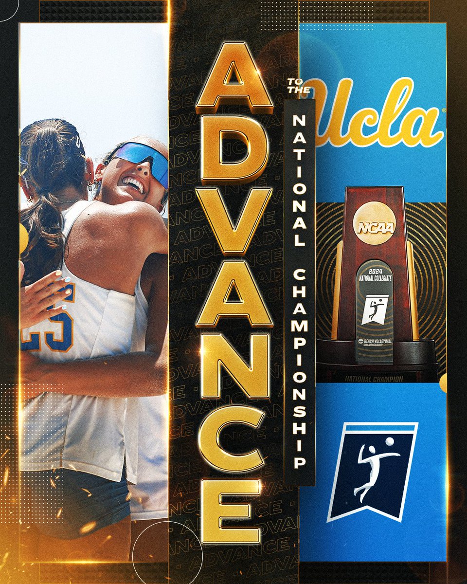 The Bruins are going to the Natty! 🐻 (2) @uclabeachvb fights off (11) LSU, 3-1, to advance to the National Championship. #NCAABeachVB