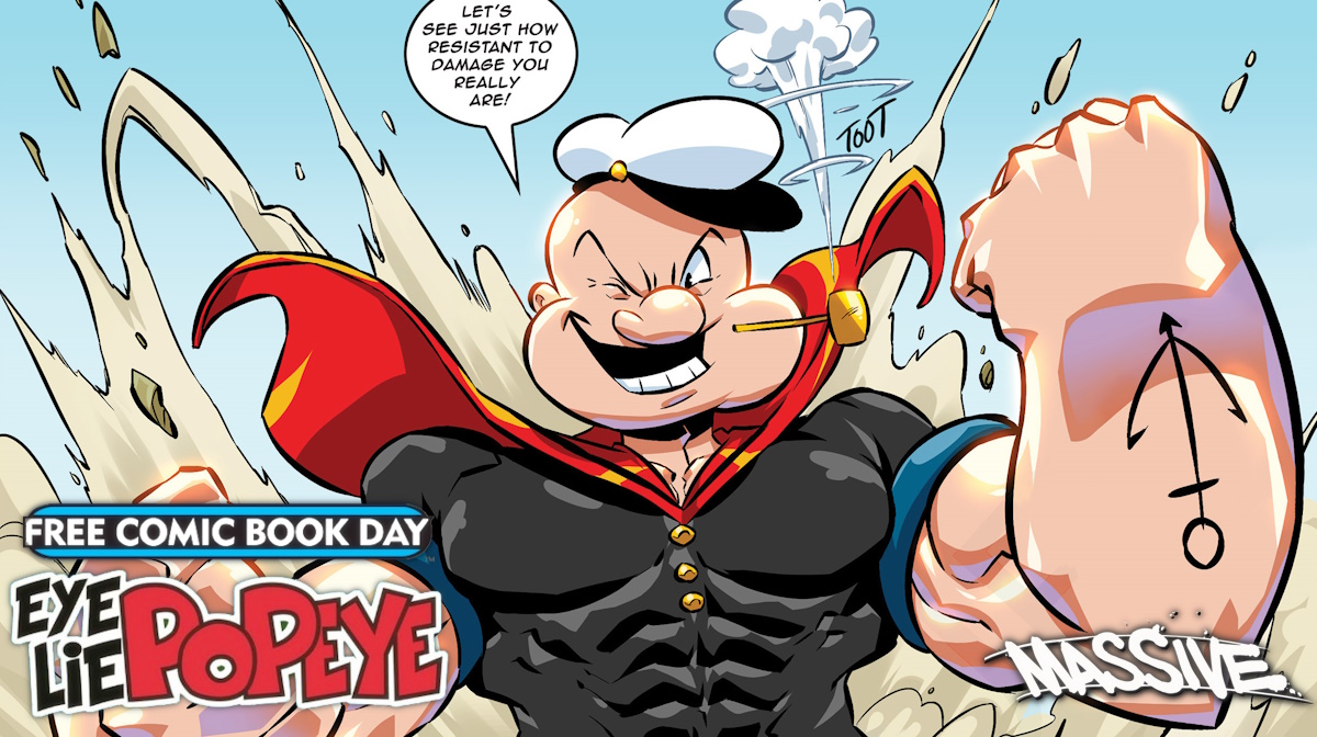 Free Comic Book Day 2024 (@Freecomicbook): Preview @Massivepublish’s FCBD Offering EYE LIE POPEYE #1 and learn more about the future for the Sailor Man(ga)! #FCBD2024 #FreeComicBookDay #Massive #Popeye #EyeLiePopeye popculthq.com/massive-publis…