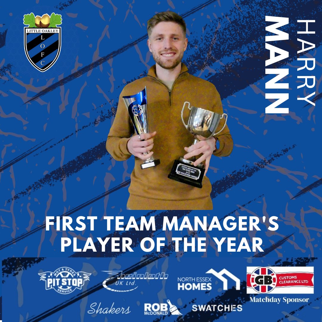 Another double tonight for @HarryMann97 who took home the Managers player of the year & also collecting the Acorns top Goalscorer award. ⚫🔵🌰⚫🔵