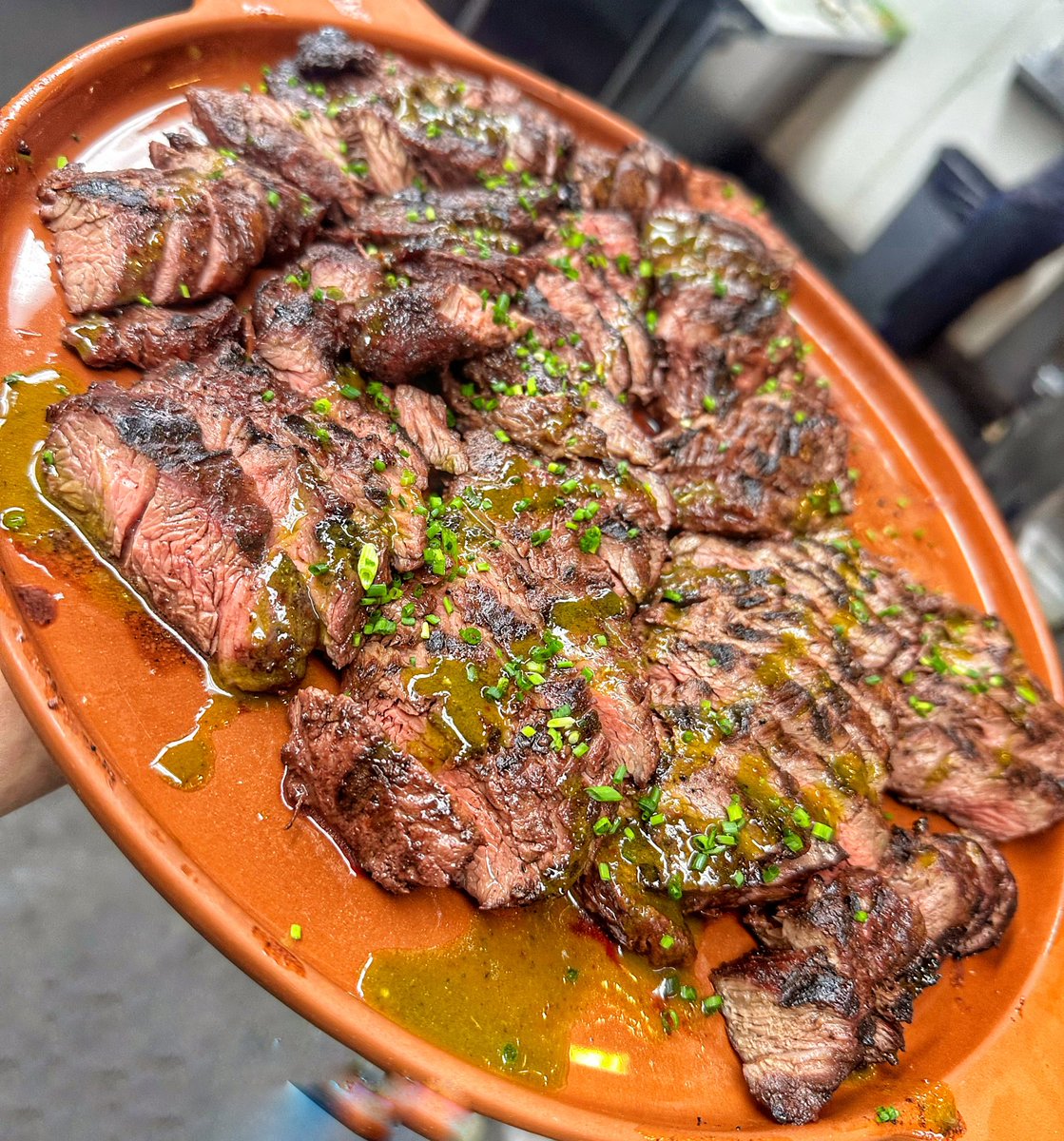 Hanger steak for the team